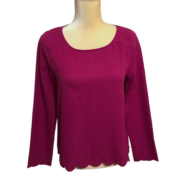 Everly NWOT Fuschia Blouse Women M - Picture 1 of 8